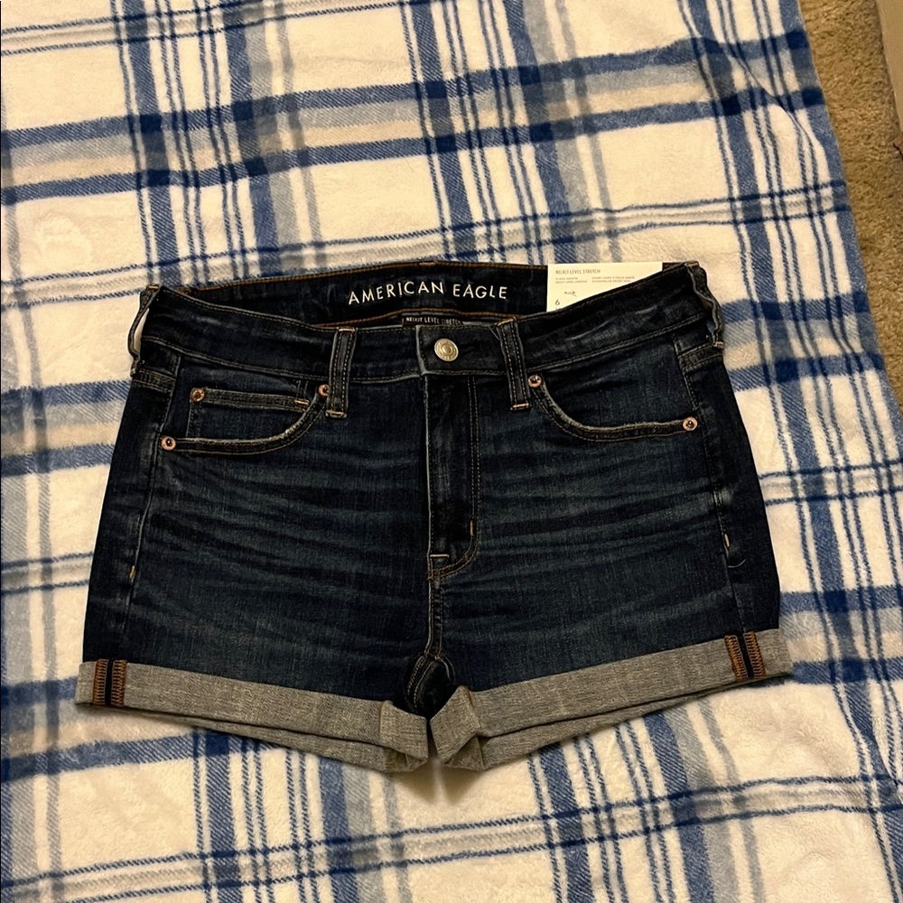 American Eagle Outfitters Women's Dark Blue Jean Shorts